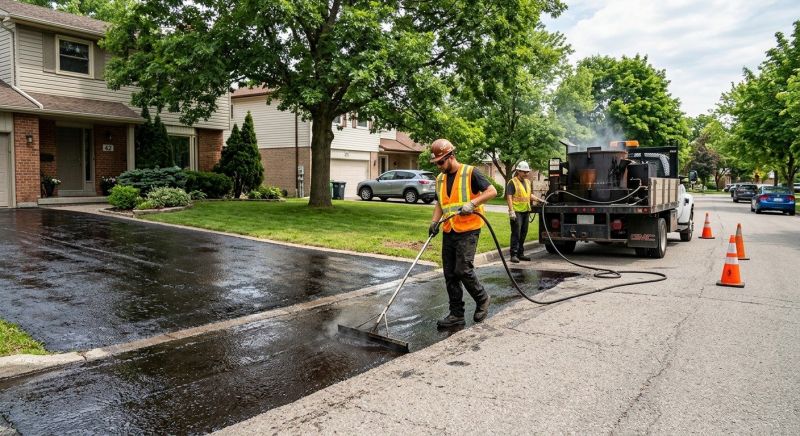 Hot Tar Driveway Sealing in Columbus, OH